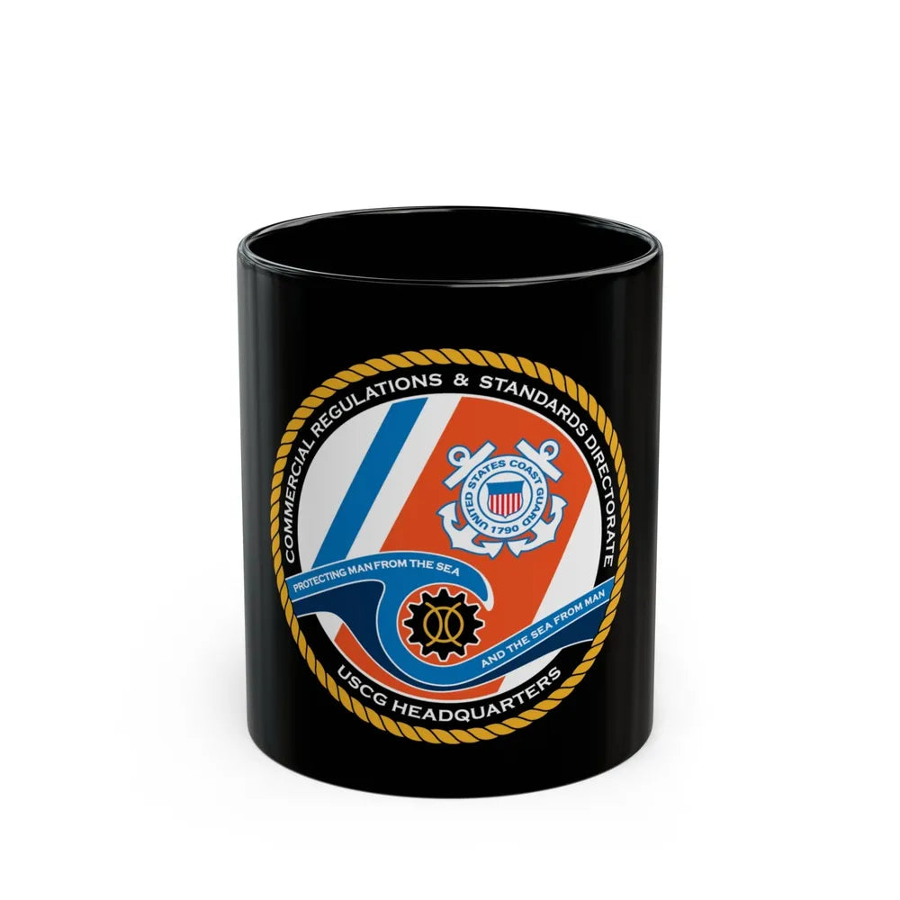 USCG HQ CG ENG 1 Comm Reg Stnd Dlr (U.S. Coast Guard) Black Coffee Mug-11oz-Go Mug Yourself