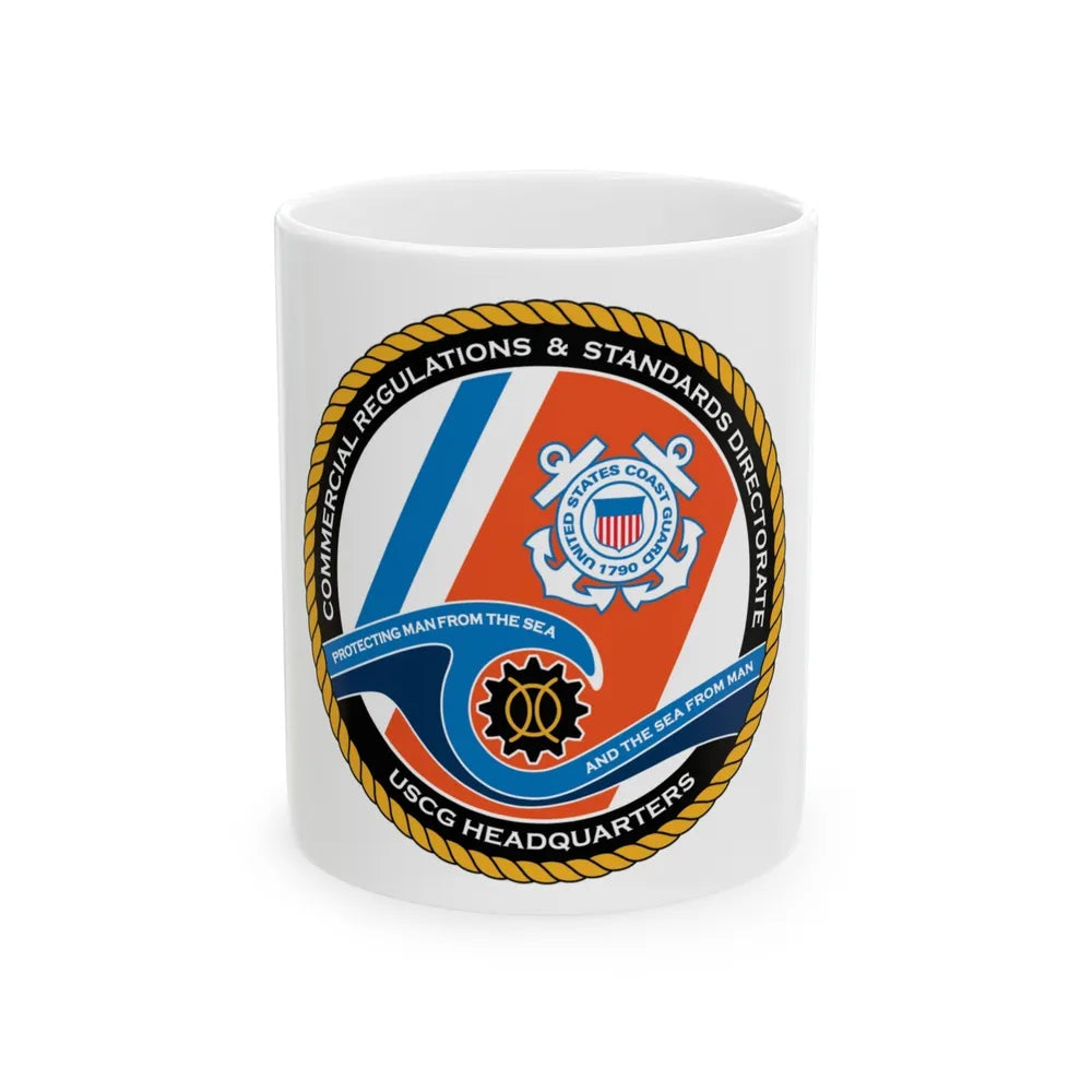 USCG HQ CG ENG 1 Comm Reg Stnd Dlr (U.S. Coast Guard) White Coffee Mug-11oz-Go Mug Yourself