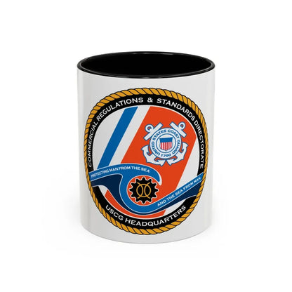 USCG HQ CG ENG 1 Comm Reg Stnd Dlr (U.S. Coast Guard) Accent Coffee Mug 11oz Black - Go Mug Yourself