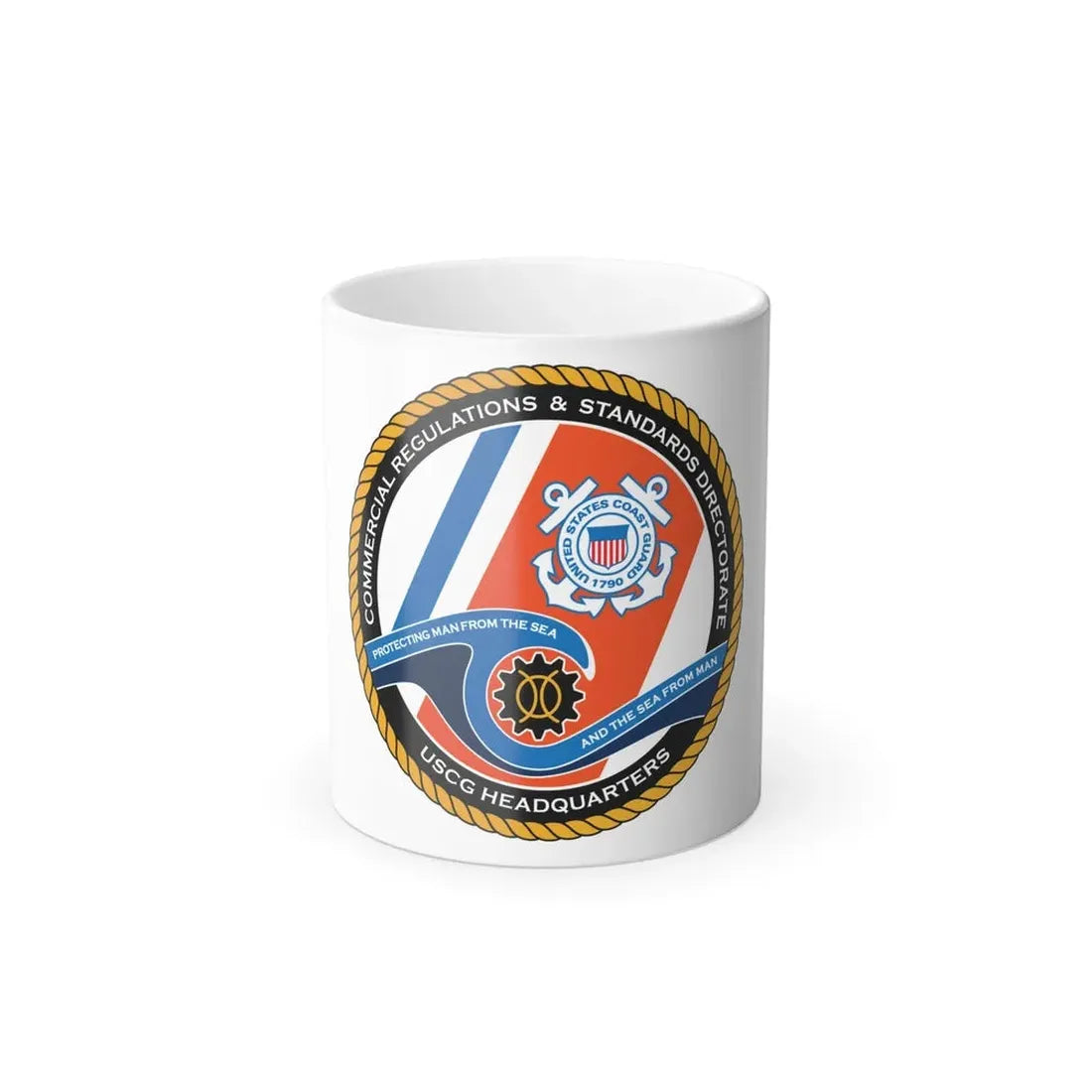 USCG HQ CG ENG 1 Comm Reg Stnd Dlr (U.S. Coast Guard) Color Changing Coffee Mug 11oz - Go Mug Yourself