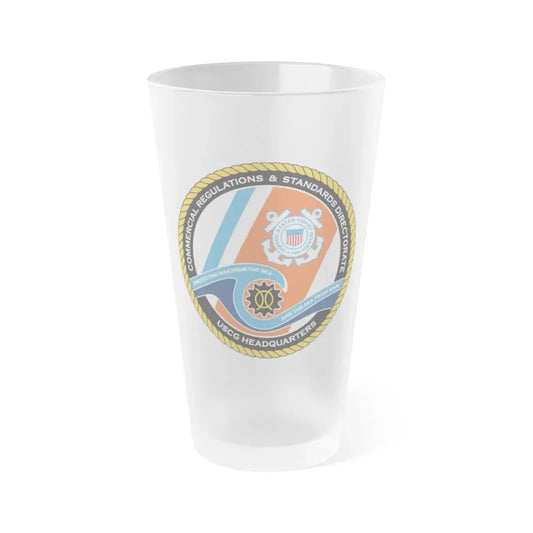 USCG HQ CG ENG 1 Comm Reg Stnd Dlr (U.S. Coast Guard) Frosted Pint Glass 16oz Default Title - Go Mug Yourself