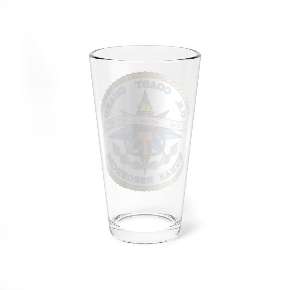 USCG Human Resources (U.S. Coast Guard) Pint Glass 16oz-Go Mug Yourself