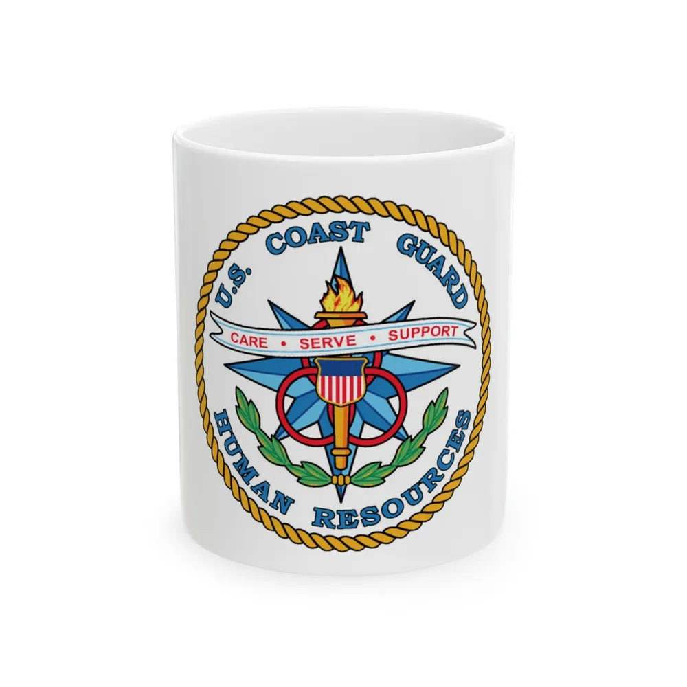 USCG Human Resources (U.S. Coast Guard) White Coffee Mug-11oz-Go Mug Yourself