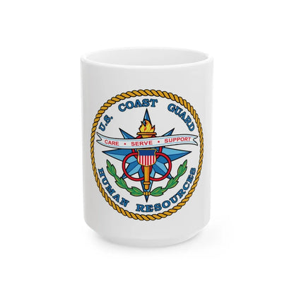 USCG Human Resources (U.S. Coast Guard) White Coffee Mug-15oz-Go Mug Yourself