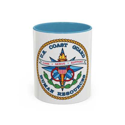 USCG Human Resources (U.S. Coast Guard) Accent Coffee Mug 11oz Light Blue - Go Mug Yourself