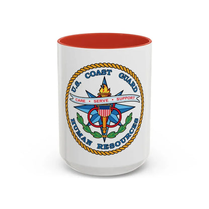USCG Human Resources (U.S. Coast Guard) Accent Coffee Mug 15oz Red - Go Mug Yourself