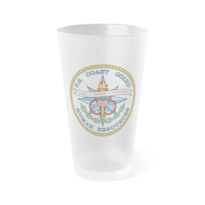 USCG Human Resources (U.S. Coast Guard) Frosted Pint Glass 16oz Default Title - Go Mug Yourself