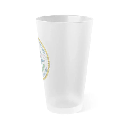 USCG Human Resources (U.S. Coast Guard) Frosted Pint Glass 16oz - Go Mug Yourself