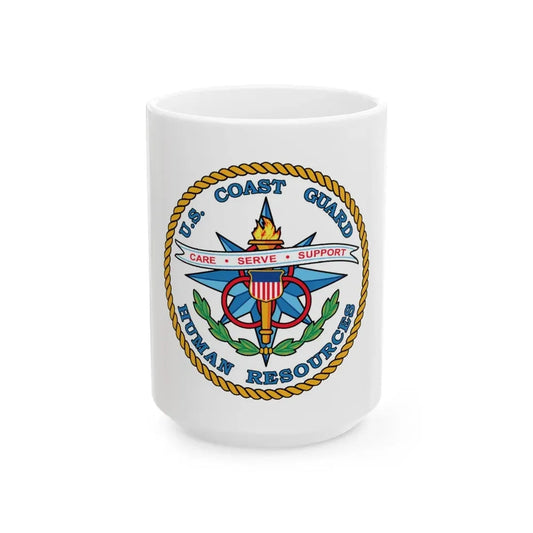 USCG Human Resources (U.S. Coast Guard) White Coffee Mug 15oz - Go Mug Yourself