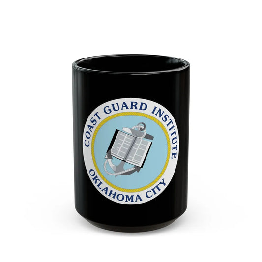 USCG Institute Oklahoma City 2 (U.S. Coast Guard) Black Coffee Mug-15oz-Go Mug Yourself