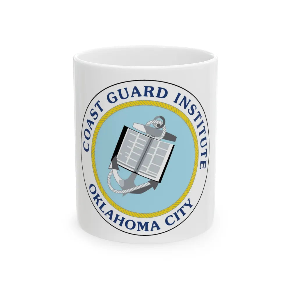 USCG Institute Oklahoma City 2 (U.S. Coast Guard) White Coffee Mug-11oz-Go Mug Yourself