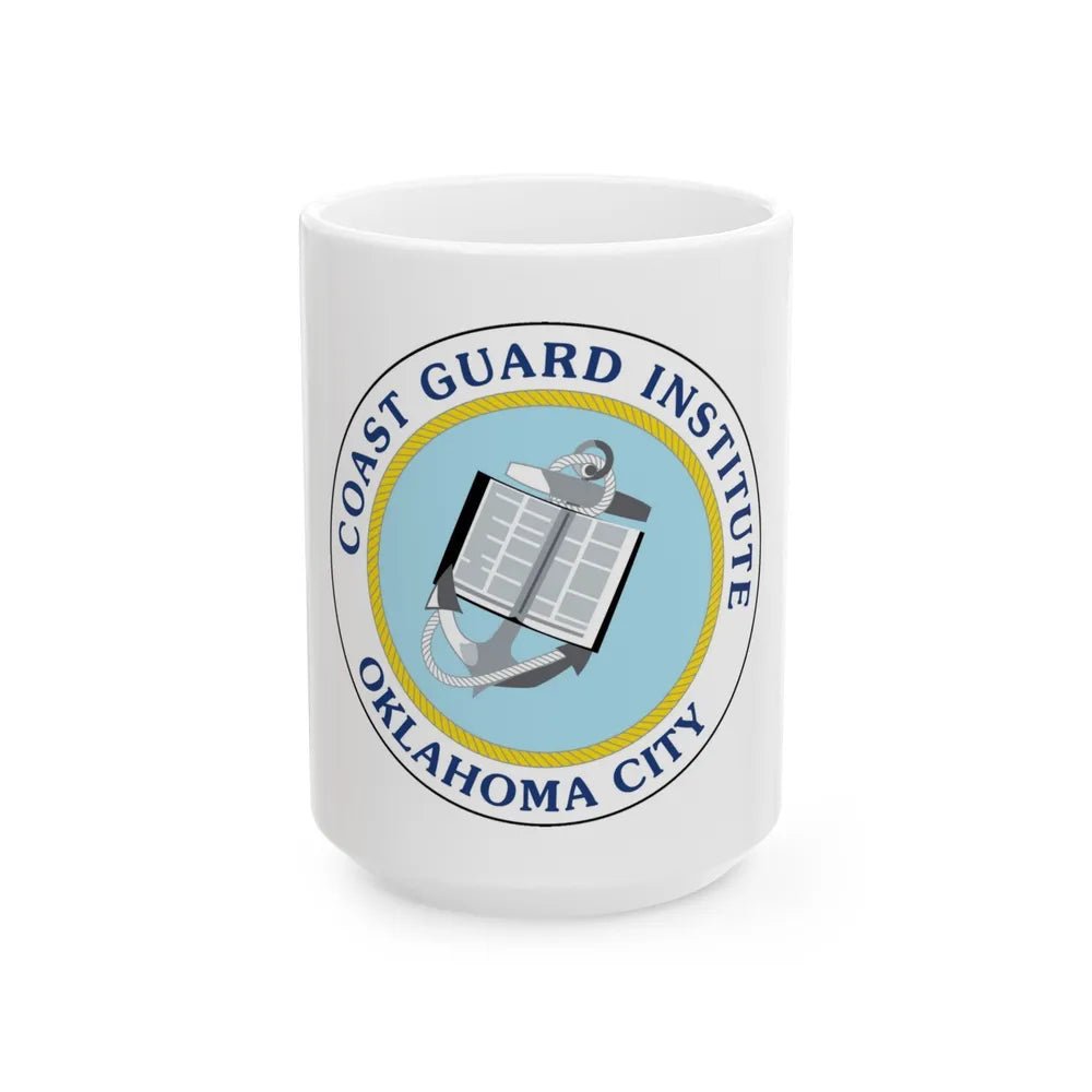 USCG Institute Oklahoma City 2 (U.S. Coast Guard) White Coffee Mug-15oz-Go Mug Yourself