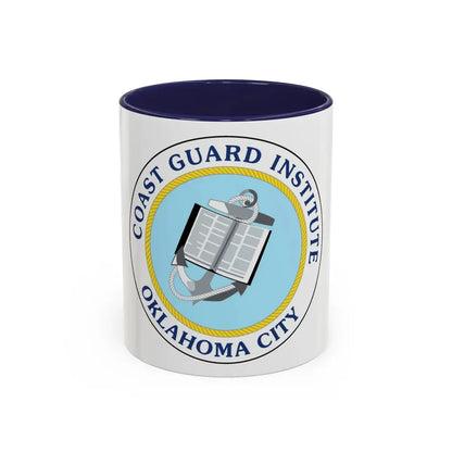 USCG Institute Oklahoma City 2 (U.S. Coast Guard) Accent Coffee Mug 11oz Navy - Go Mug Yourself
