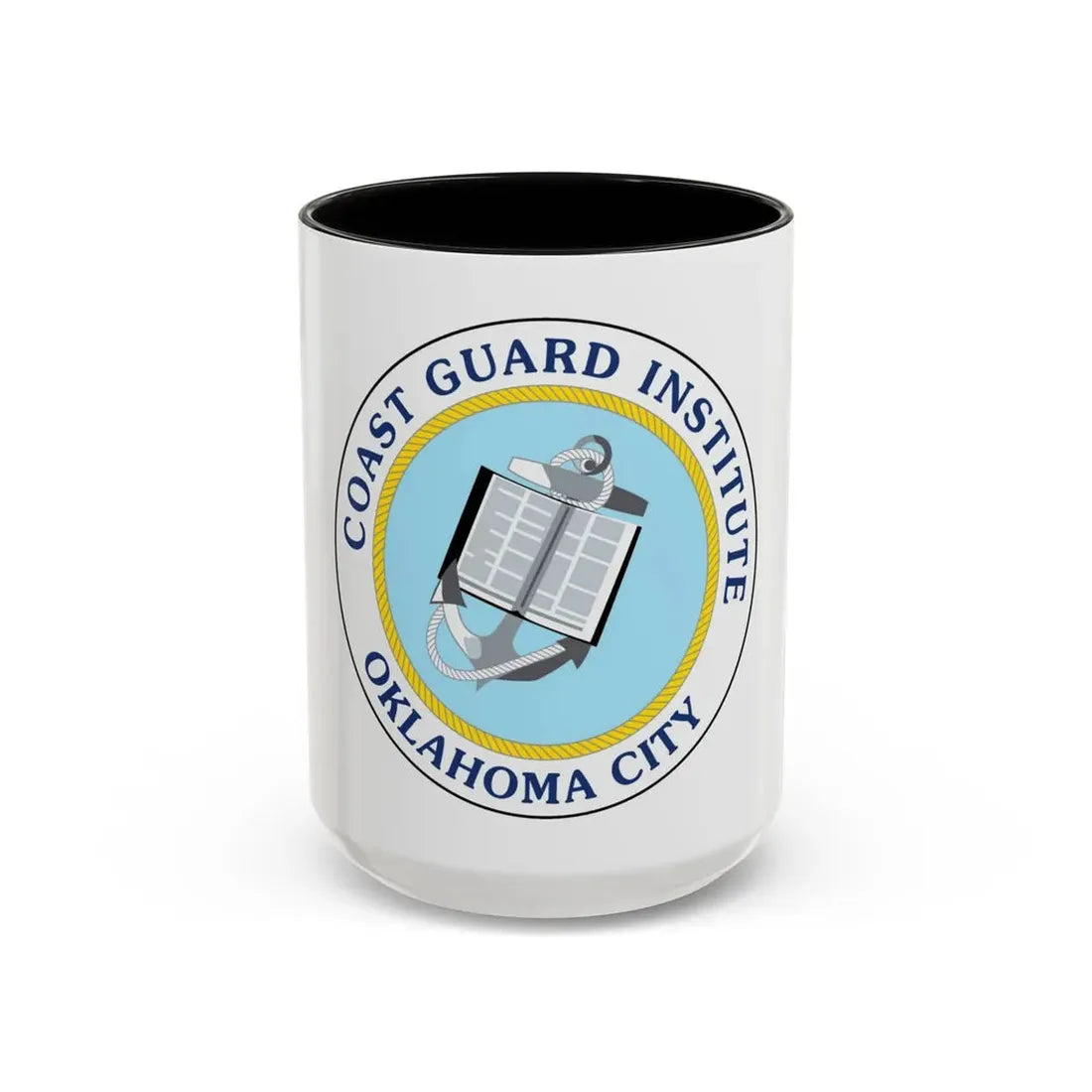 USCG Institute Oklahoma City 2 (U.S. Coast Guard) Accent Coffee Mug 15oz Black - Go Mug Yourself