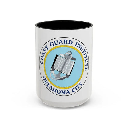 USCG Institute Oklahoma City 2 (U.S. Coast Guard) Accent Coffee Mug 15oz Black - Go Mug Yourself