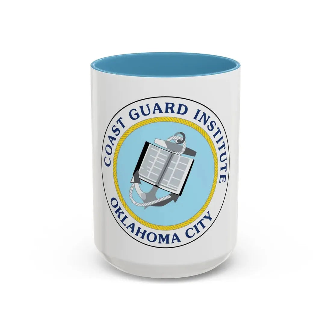 USCG Institute Oklahoma City 2 (U.S. Coast Guard) Accent Coffee Mug 15oz Light Blue - Go Mug Yourself