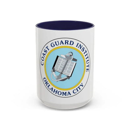 USCG Institute Oklahoma City 2 (U.S. Coast Guard) Accent Coffee Mug 15oz Navy - Go Mug Yourself