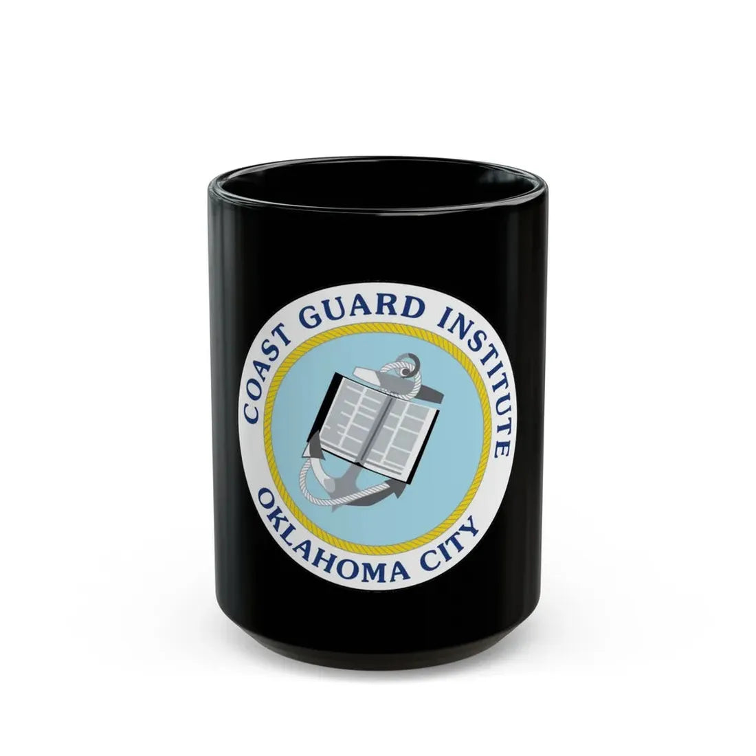 USCG Institute Oklahoma City 2 (U.S. Coast Guard) Black Coffee Mug 15oz - Go Mug Yourself