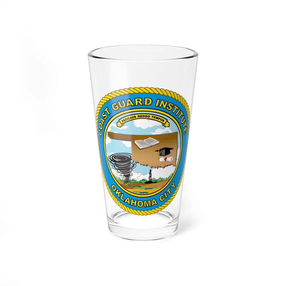 USCG Institute Oklahoma City (U.S. Coast Guard) Pint Glass 16oz-16oz-Go Mug Yourself