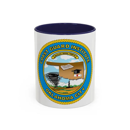 USCG Institute Oklahoma City (U.S. Coast Guard) Accent Coffee Mug 11oz Navy - Go Mug Yourself
