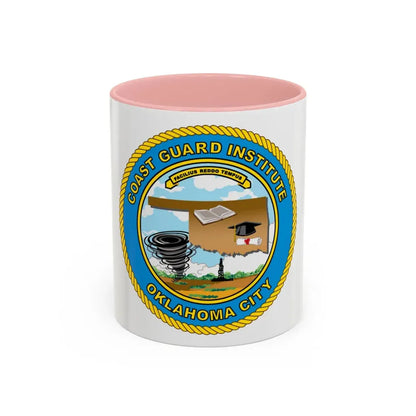 USCG Institute Oklahoma City (U.S. Coast Guard) Accent Coffee Mug 11oz Pink - Go Mug Yourself