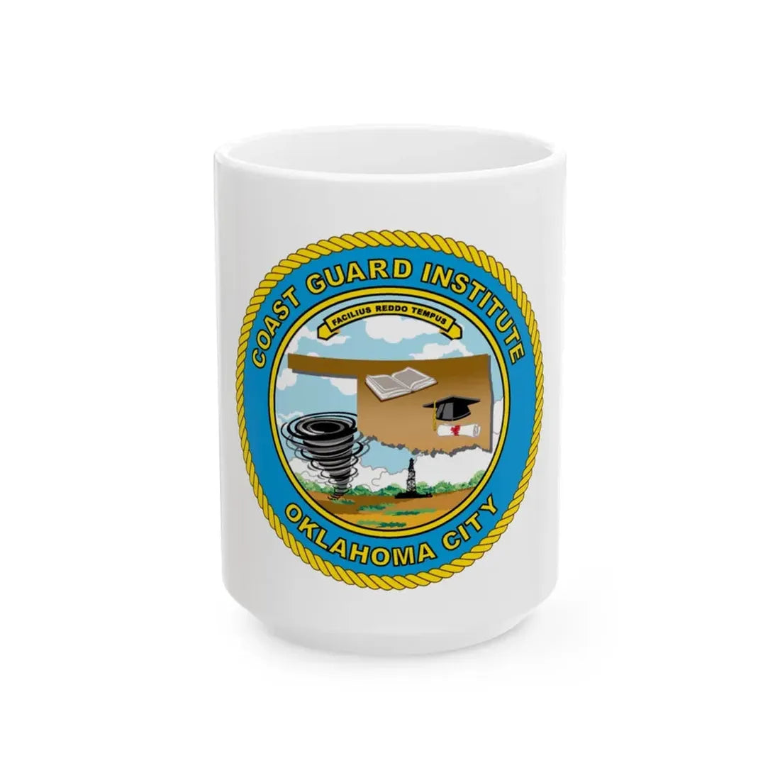 USCG Institute Oklahoma City (U.S. Coast Guard) White Coffee Mug 15oz - Go Mug Yourself