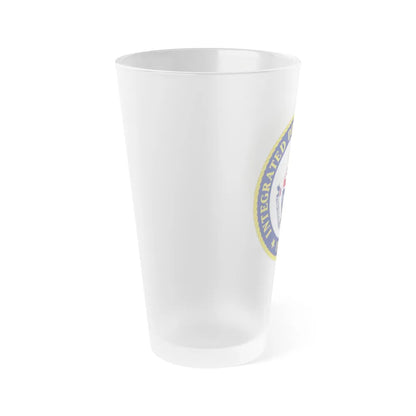 USCG Integrated Deepwater System (U.S. Coast Guard) Frosted Pint Glass 16oz-Go Mug Yourself