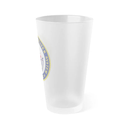 USCG Integrated Deepwater System (U.S. Coast Guard) Frosted Pint Glass 16oz-Go Mug Yourself