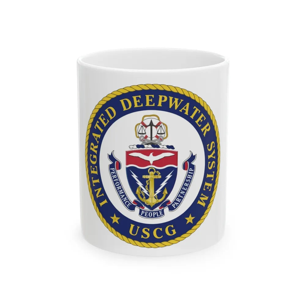 USCG Integrated Deepwater System (U.S. Coast Guard) White Coffee Mug-11oz-Go Mug Yourself