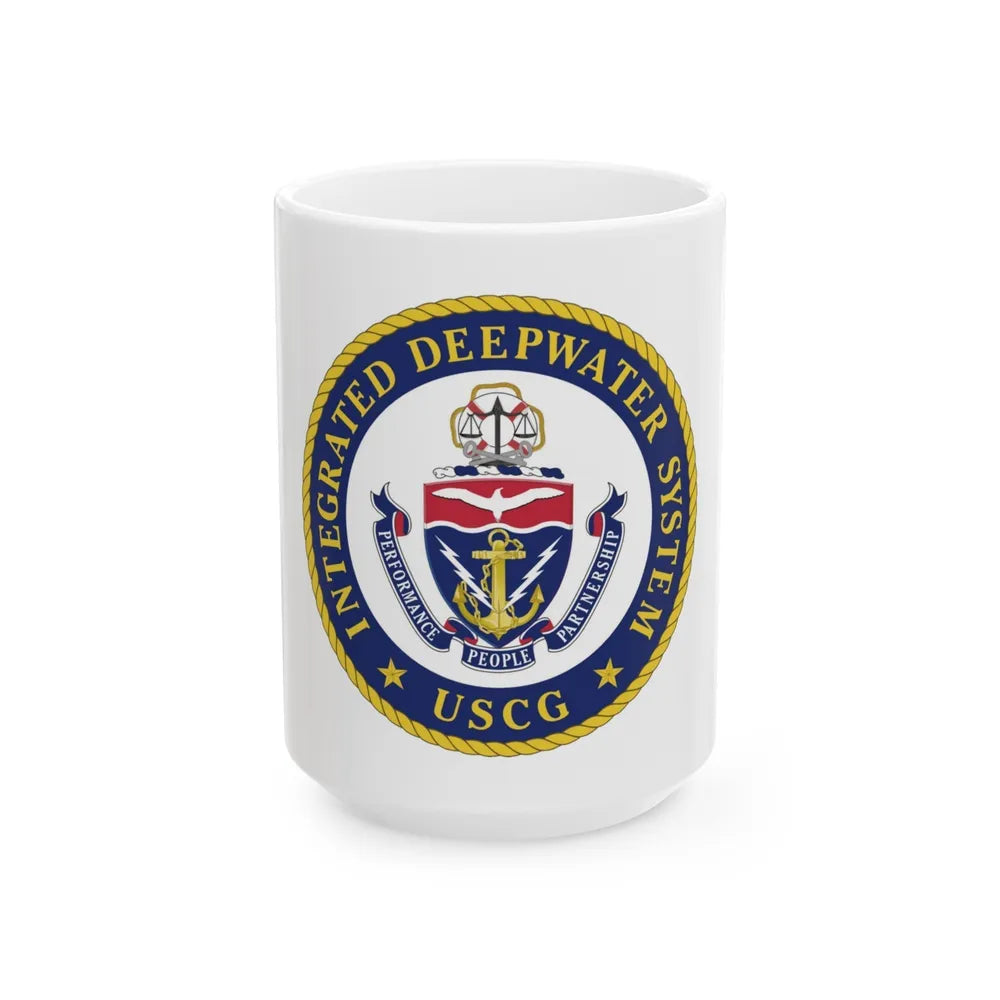 USCG Integrated Deepwater System (U.S. Coast Guard) White Coffee Mug-15oz-Go Mug Yourself