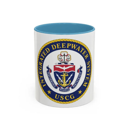 USCG Integrated Deepwater System (U.S. Coast Guard) Accent Coffee Mug 11oz Light Blue - Go Mug Yourself