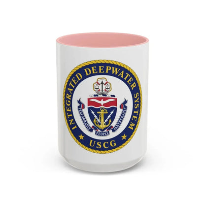 USCG Integrated Deepwater System (U.S. Coast Guard) Accent Coffee Mug 15oz Pink - Go Mug Yourself
