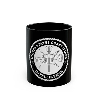 USCG Intelligence 1 color (U.S. Coast Guard) Black Coffee Mug-11oz-Go Mug Yourself