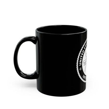 USCG Intelligence 1 color (U.S. Coast Guard) Black Coffee Mug-Go Mug Yourself
