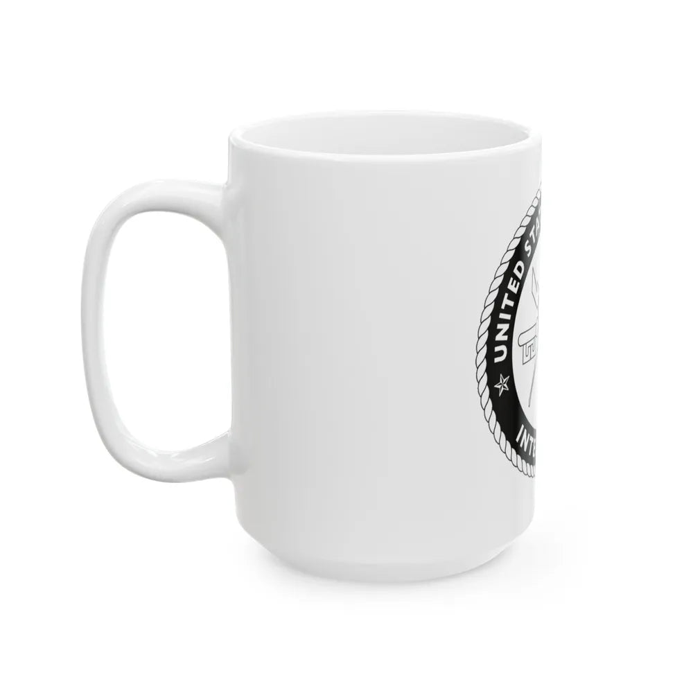 USCG Intelligence 1 color (U.S. Coast Guard) White Coffee Mug-Go Mug Yourself