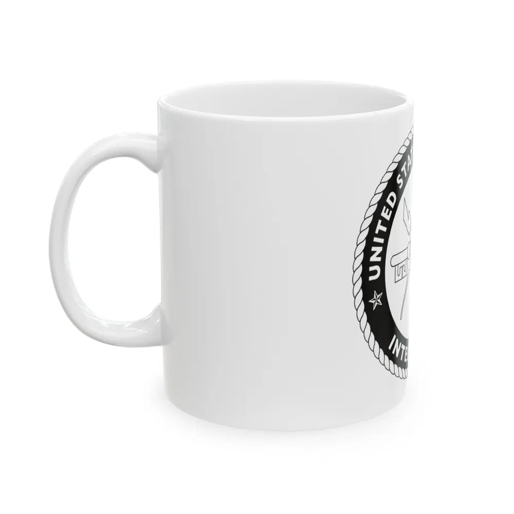 USCG Intelligence 1 color (U.S. Coast Guard) White Coffee Mug-Go Mug Yourself