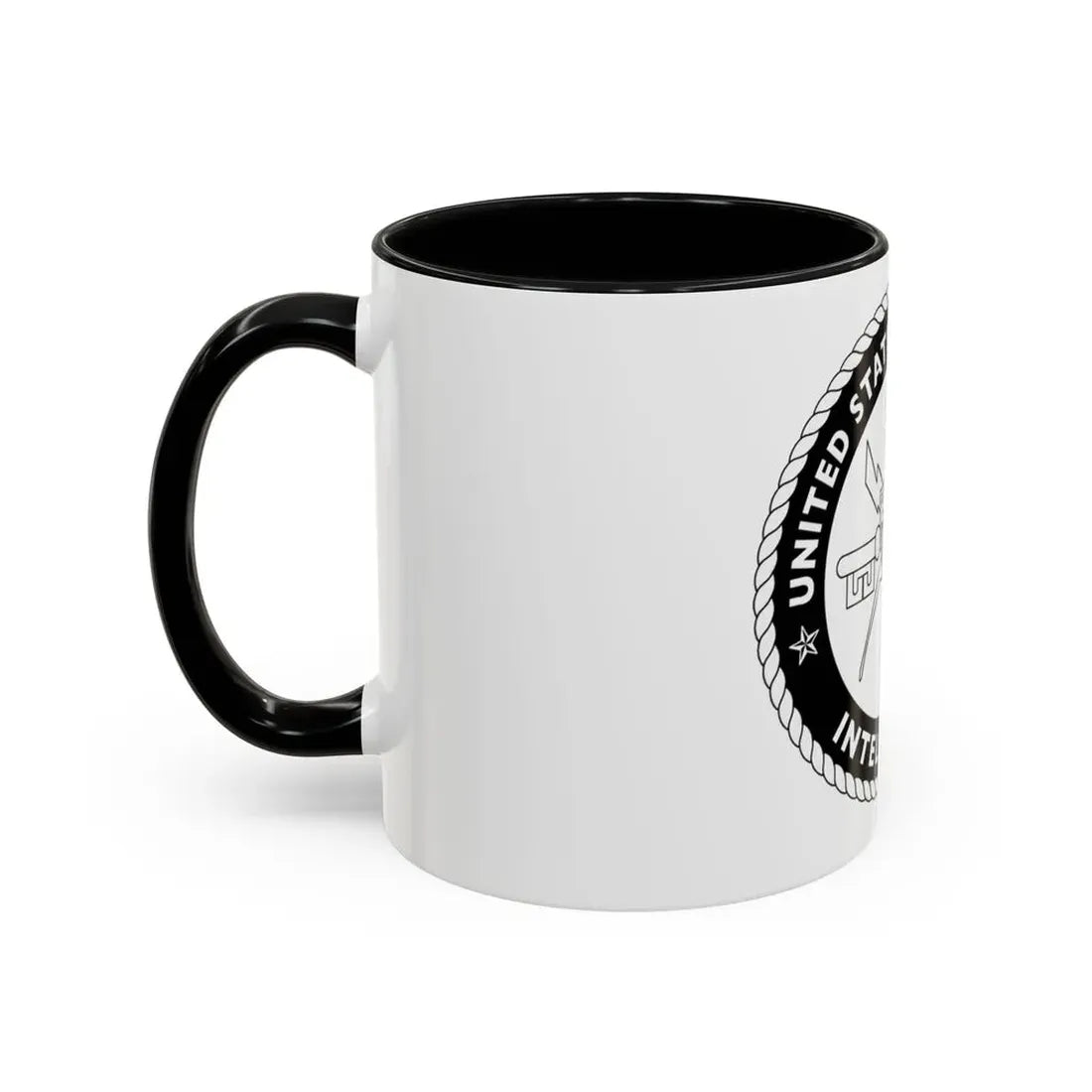 USCG Intelligence 1 color (U.S. Coast Guard) Accent Coffee Mug - Go Mug Yourself
