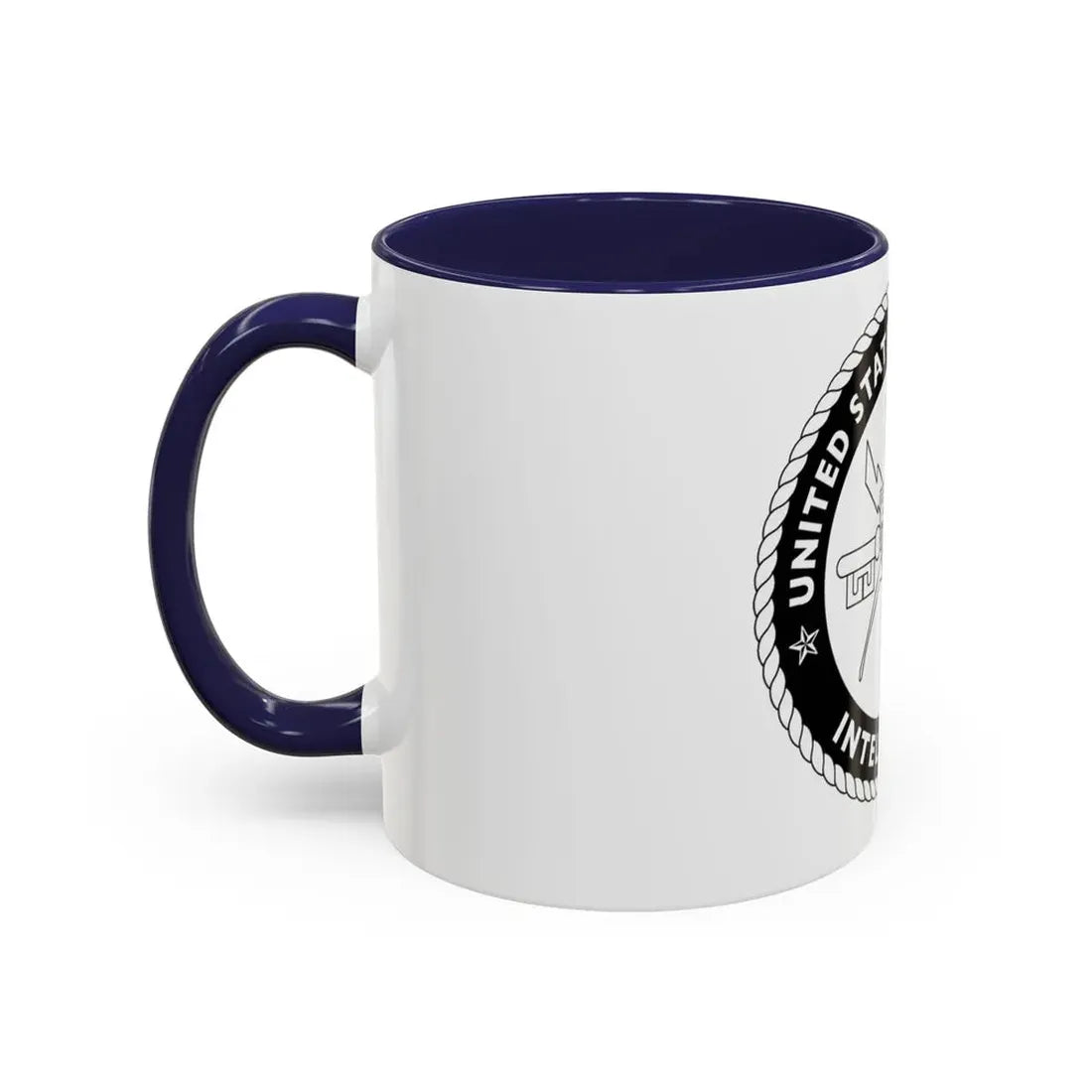 USCG Intelligence 1 color (U.S. Coast Guard) Accent Coffee Mug - Go Mug Yourself