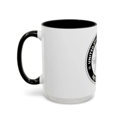 USCG Intelligence 1 color (U.S. Coast Guard) Accent Coffee Mug - Go Mug Yourself