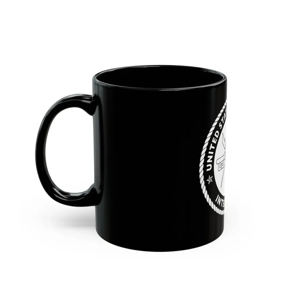 USCG Intelligence 1 color (U.S. Coast Guard) Black Coffee Mug - Go Mug Yourself