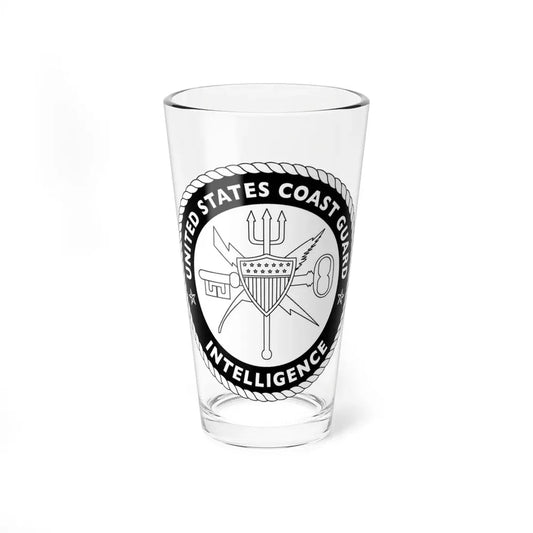 USCG Intelligence 1 color (U.S. Coast Guard) Pint Glass 16oz 16oz - Go Mug Yourself