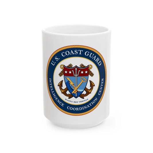 USCG Intelligence Coordination Center (U.S. Coast Guard) White Coffee Mug-15oz-Go Mug Yourself