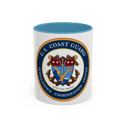 USCG Intelligence Coordination Center (U.S. Coast Guard) Accent Coffee Mug 11oz Light Blue - Go Mug Yourself