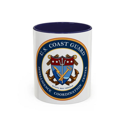 USCG Intelligence Coordination Center (U.S. Coast Guard) Accent Coffee Mug 11oz Navy - Go Mug Yourself