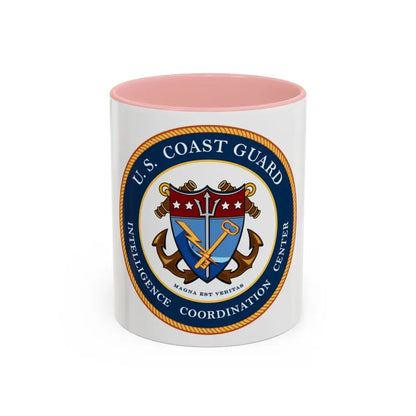 USCG Intelligence Coordination Center (U.S. Coast Guard) Accent Coffee Mug 11oz Pink - Go Mug Yourself