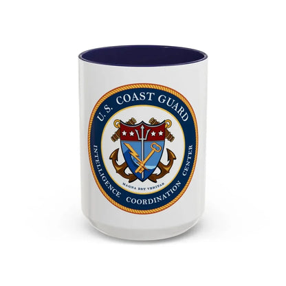 USCG Intelligence Coordination Center (U.S. Coast Guard) Accent Coffee Mug 15oz Navy - Go Mug Yourself