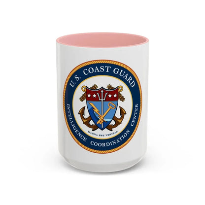 USCG Intelligence Coordination Center (U.S. Coast Guard) Accent Coffee Mug 15oz Pink - Go Mug Yourself
