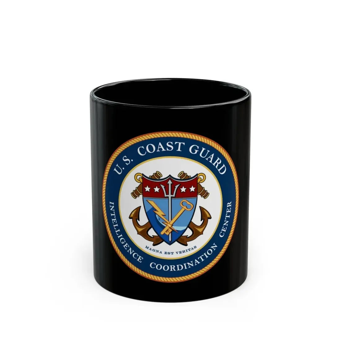 USCG Intelligence Coordination Center (U.S. Coast Guard) Black Coffee Mug 11oz - Go Mug Yourself