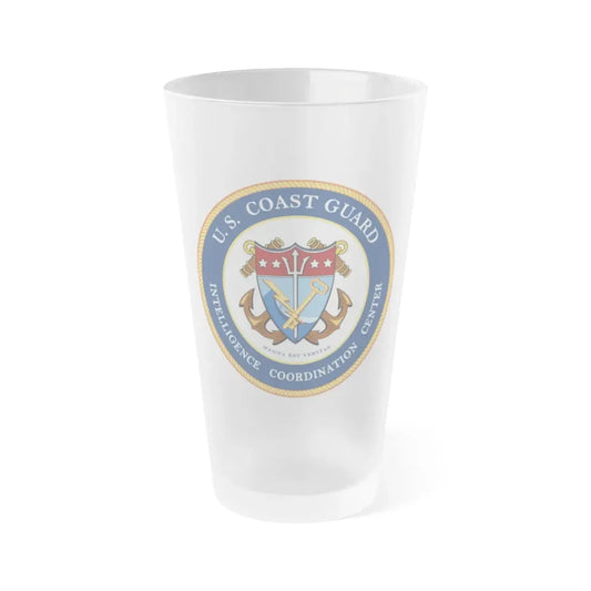 USCG Intelligence Coordination Center (U.S. Coast Guard) Frosted Pint Glass 16oz Default Title - Go Mug Yourself