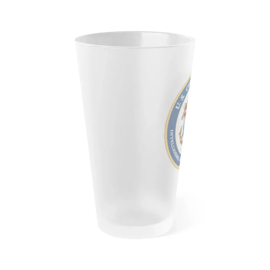 USCG Intelligence Coordination Center (U.S. Coast Guard) Frosted Pint Glass 16oz - Go Mug Yourself